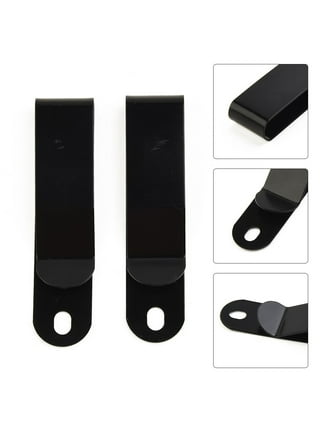 2PCS/ Metal Belt Clip Black Coated Holster Clamp Buckle Spring