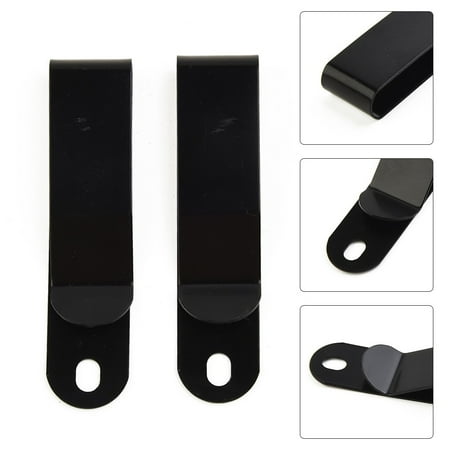 

Fule 2pcs Iron Black Sheath Belt Clip Metal Manganese steel Spring Hook Buckle
