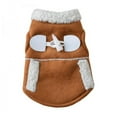thumbnail image 2 of Dog Winter Coat - Cold Weather Suede Dog Clothes, Shearling Windproof Fall Outfit for Puppy with Fleece Lined, Soft and Warm Pet Apparel Jacket for Small Medium Dogs, 2 of 6