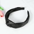 thumbnail image 6 of Unique Bargains 1 Pcs Faux Leather Knotted Headband Hairband for Women 1.57 Inch Black, 6 of 7