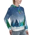 thumbnail image 6 of Daiia Christmas Trees Pattern Women's Fashion Hoodies & Sweatshirts with Kangaroo Pocket Hooded Sweatshirt with Eye-catching Drawstrings-Small, 6 of 7