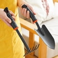 thumbnail image 4 of Lttoisl Heavy Duty Carbon Steel Garden Trowel Set, 3 Sizes Hand Shovel with Ergonomic PP/PVC Grip, Rust-Resistant Digging Tool for Planting, Weeding, Transplanting (Black), 4 of 8