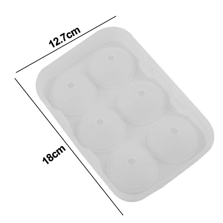 Ice Cube Molds Tray, Large Silicone Whiskey ，Round Sphere Ice Ball Maker -  green