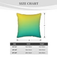 thumbnail image 4 of Fotbe Teal To Yellow Gradient Pattern Velvet Decorative Throw Pillow Covers with Elegant Piping, Soft Plush Cushion Cover for Sofa, Bed, Car, Office-16"x16", 4 of 8