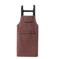 thumbnail image 1 of Dinheiro Delantal de algodón con bolsillos Chef Cocina Delantales de cocina para mujeres hombres BBQ Al aire libre Hornear Chef Delantal, 1 of 5