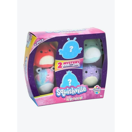Squishville summer Squad 6 pack frog crab axolotl