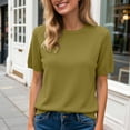 thumbnail image 4 of XEDZYT Womens Summer Tops Crewneck Knit Short Sleeved Shirts Lightweight Soft Blouse Size XXL, 4 of 4