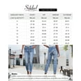 thumbnail image 2 of Asyoly Women Pull-on Denim Joggers Elastic Waist Stretch Pants Distressed Ripped Jeans, 2 of 7