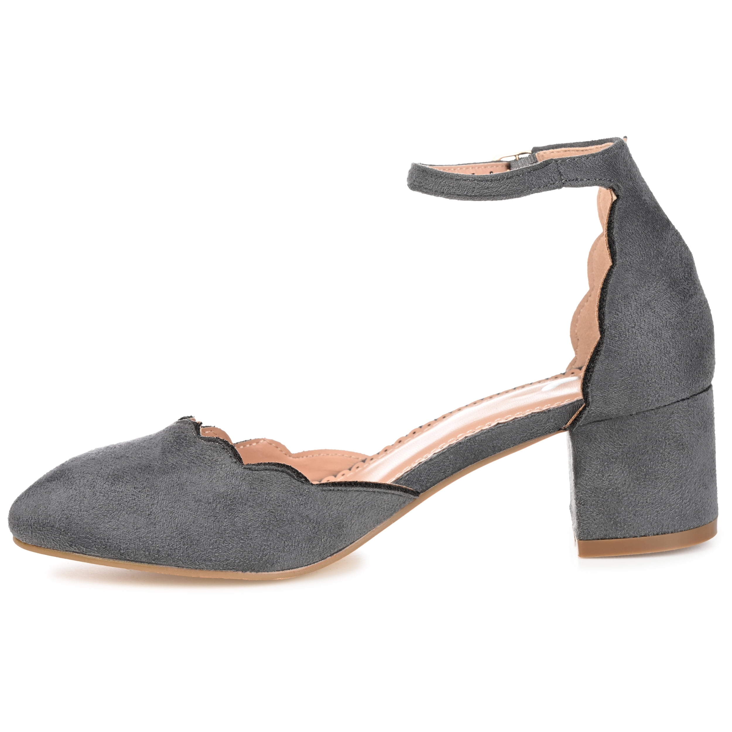 Journee Womens Edna Round Toe Low Block Heel Pumps, Widths Available