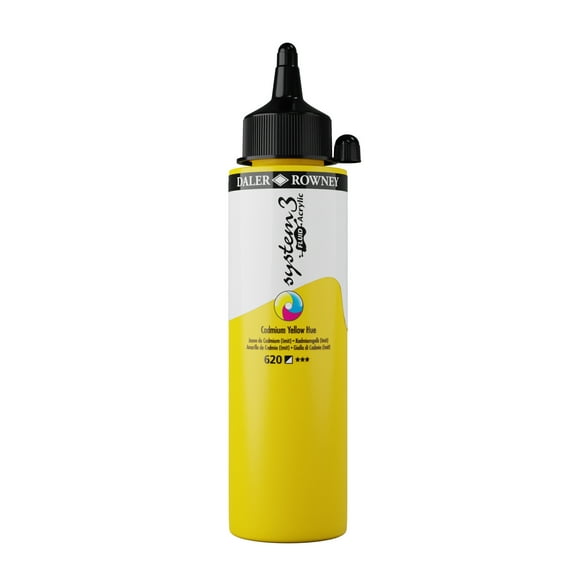 Daler-Rowney System3 Fluid Acrylic - Cadmium Yellow Hue, 250 ml