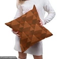 thumbnail image 5 of Ambesonne Terracotta Fabric by the Yard Upholstery, Triangles Cinnamon Hues, 2 Yards, Redwood and Burnt Orange, 5 of 5
