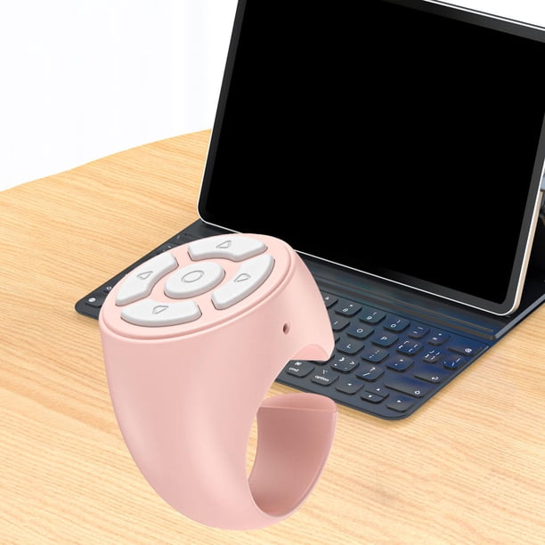 del del anillo del botón de desplazamiento de Page Turner, punta del del anillo de control remoto Rosa perfke Pasador de página