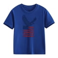 thumbnail image 5 of Afuyipoi Independence Day Kids T-Shirt July 5th Patriotic Graphic Tee Summer Shirt Print Youth Holiday Celebration Apparel Dark Blue Size 3-4 Years, 5 of 6