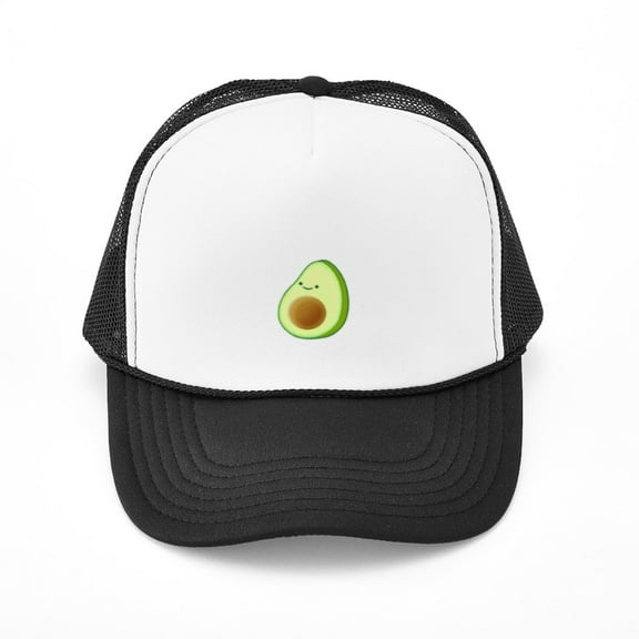 CafePress - Cute Avocado Drawing - Adjustable Unisex Printed Trucker Hat with Mesh Back