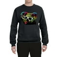 thumbnail image 2 of Neon Technicolor Trippy Party Rainbow Koala | Mens Animal Lover Crewneck Graphic Sweatshirt, Black, Small, 2 of 4