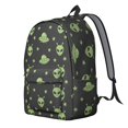 thumbnail image 2 of Alien and UFO Black Pattern Backpack for School, Cute School Bag with Adjustable Shoulder Straps and Padded Back, 15.7"x11.8"x5.5", 2 of 5