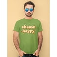 thumbnail image 2 of Choose Happy Retro Slogan. T-Shirt Men -Image by Shutterstock, Male 5X-Large, 2 of 4