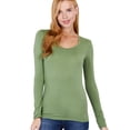 thumbnail image 2 of Women Active Long Sleeve Scoop Neck Top Basic T Shirts (FREE SHIPPING), 2 of 4