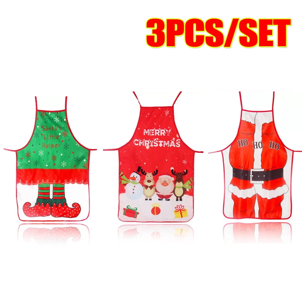 Christmas Aprons for Women Men Chef Cooking Aprons for Kitchen Cleaning