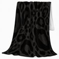 thumbnail image 2 of Charcoal Leopard Draped Beige Couch Pumpkins Fall Style, Festive Halloween Scene, Warm Flannel Blanket for Living Room and Reading Nook, Wildlife Lovers Halloween Gift, Festive Home Decor, 2 of 7