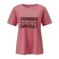 thumbnail image 1 of HUITKMM T-Shirt Femme Mode Décontractée Col Rond Imprimé Manches Courtes T-Shirt Haut 3472, 1 of 3