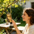 thumbnail image 5 of Solar Animal Garden Hanging Light Forest Animal Swing Lamp Ornament Outdoor with Hedgehog Design Warm Glow Hanging Lantern Decor for Tree Branch Patio Yard Balcony Decoration, 5 of 5