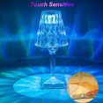 thumbnail image 4 of Crystal Table Lamp, Rgb Color Changing Lamp Acrylic Rose Diamond Lamp, Rechargeable Models Three Colors Romantic Crystal Bedside Lamp M01, 4 of 4
