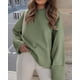 thumbnail image 4 of Suéter PRETTYGARDEN Oversized Peludo Cuello Redondo XL Verde Ejército, 4 of 8