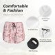 thumbnail image 4 of Balery Orchids Flowers Pantalones cortos deportivos para mujer con forro y dos bolsillos, elásticos, para entrenamiento, gimnasio, yoga-X-Large, 4 of 7