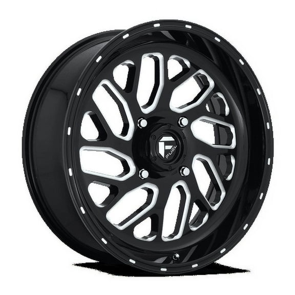 Fuel UTV Aluminum Rim D581 TRITON 20X7in Gloss Black Milled Finish, D5812070A644
