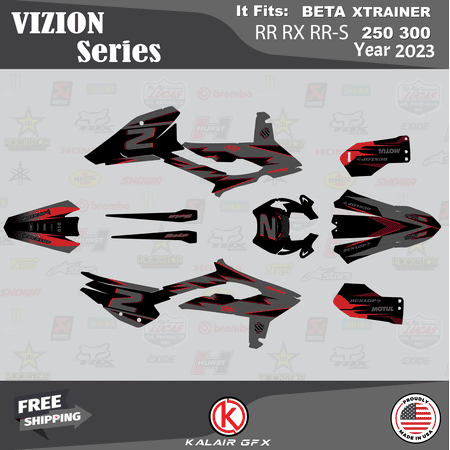 Kalair GFX Graphics Kit for Beta Xtrainer RR RX RR-S 250 300 (2023) Vizion Series Kalair GFX Graphics Kit for Beta Xtrainer RR RX RR-S 250 300 (2023) Vizion Series