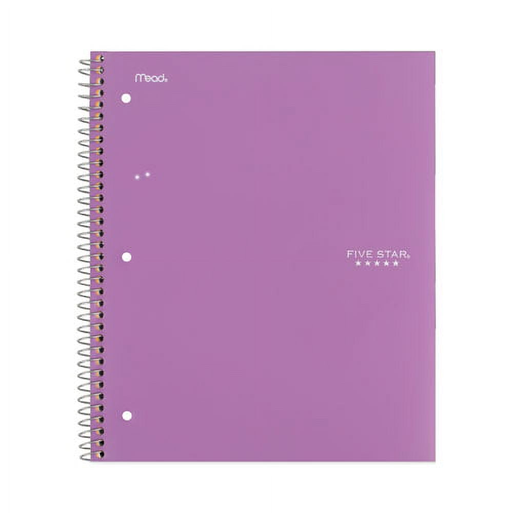 Wirebound Notebook, 1 Subject, Wide/Legal Rule, Randomly Assorted Covers, 10.5 x 8, 100 Sheets, 6/Pack | Bundle of 5 Packs