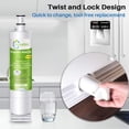 thumbnail image 2 of AQUALINK 4396508 4396510 Replacement for Whirlpool 4392857,EveryDrop Filter 5,KitchenAid EDR5RXD1, Refrigerator Water Filter, Kenmore 46-9010,PUR W10186668, 4396547,NLC240V,WFL400,WF285,2PACK, 2 of 8