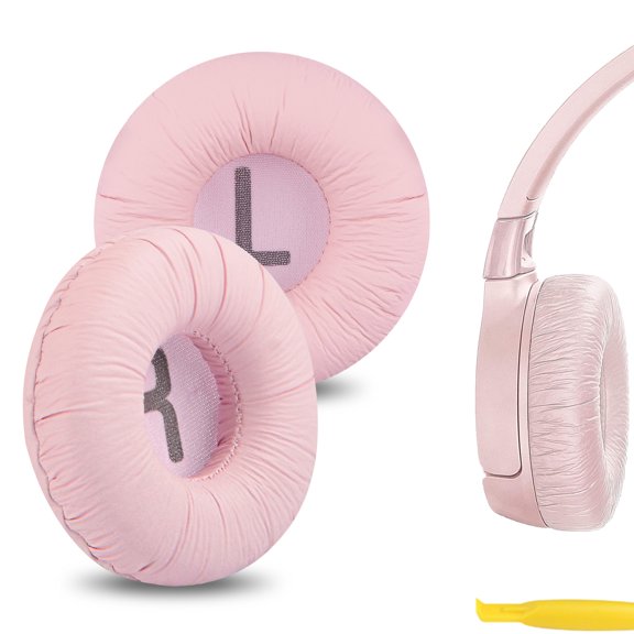 Geekria NOVA Leatherette Replacement Ear Pads for JBL JR300, JR300BT, T450BT, T500BT, Tune 500, Tune 500BT, Tune 510BT, Tune 600BTNC Headset Earpads Ear Cups Cover Repair Parts (Pink)