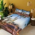 thumbnail image 2 of Ambesonne Europe Fitted & Top Sheet Set with Shams, Royal Palace in Madrid, Multicolor, 2 of 5