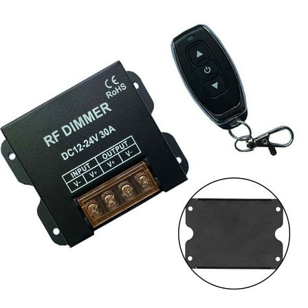 Led Dimmer,Rf Wireless Remote Control Dimmer,Dc 12-24V 30A Light Strip Dimmer