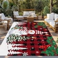 thumbnail image 3 of Fsddascl Red Plaid Snowman Christmas Outdoor Rug for Patio/Deck/Porch, Non-Slip Large Area Rug 6 x 9 Ft, Xmas Tree Snowflake Balls Indoor Outdoor Rugs Washable Area Rugs, Camping Rug Carpet Runner, 3 of 5