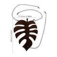 thumbnail image 2 of Monstera Leaf Wine Glass Rack Brown Wood Home Use Space Saving Under Cabinet Storage Hanger, 2 of 8
