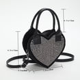 thumbnail image 3 of Bolso Bandolera Bolsa Love Heart-Shaped Crossbody Bag Diamonds Lady Monedero para el trabajo (Multicolor) Tmvgtek Para Estrenar, 3 of 9