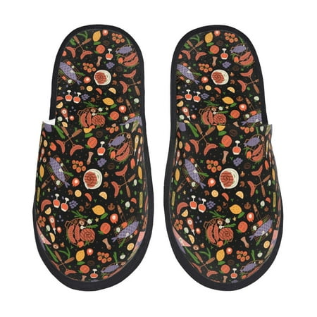 Balery BBQ Party Slient Indoor Furry Fleece Comfort House Shoes Soft Non-Slip Home Shoes Cotton slippers House Slippers-- Medium