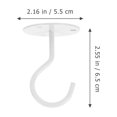 thumbnail image 3 of 4Pcs White Iron Ceiling Hook Heavy Duty Hook Flower Basket Hanging Holder, 3 of 8