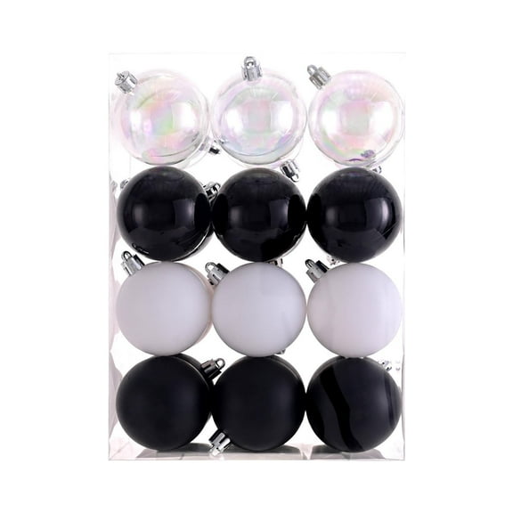 Dengmore Christmas Ball Christmas Tree Pendant 24pc Christmas Decorations 6CM Transparent Electroplating Plastic Holiday Pendant Christmas Tree Hanging Ball Christmas Ball Set