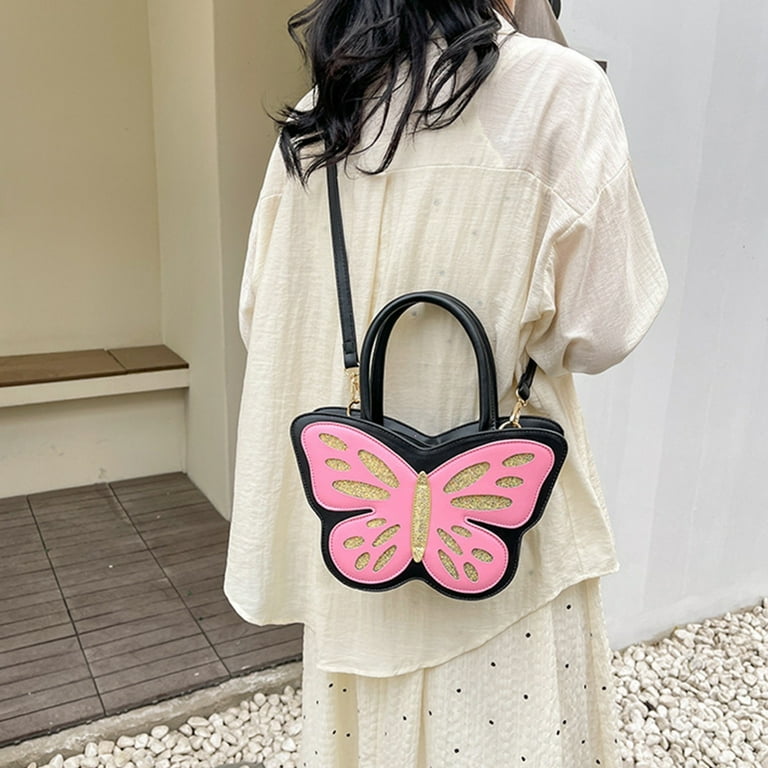 ZPAQI Women Butterfly Shape Crossbody Bag PU Leather Shoulder Bag Aesthetic Handbag Walmart