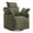 Manual-Green, variant on HASLE Manual Recliner Chair, 360° Swivel Nursery Rocking Chair with Side Pocket, 30° Rocking Glider with 2 Pillows, Curved Barrel Living Room Chair for Adults and Small Spaces, Light Grey