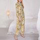 thumbnail image 3 of Fotbe Retro 70s 60s Flower Conjunto de Pijama de Manga Larga para Mujer con Estampado, Ropa de Dormir de 2 Piezas, Conjunto de Casa Suave y Cómodo con Bolsillos-Medium, 3 of 7