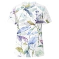 thumbnail image 4 of Fesfesfes Tshirts Shirts for Women Graphic Women Printing Round-Neck Lace Hollow Out Short Sleeve Pullover Slimming Blouse T-shirt Tops Womens Turtleneck Bodysuit L(US:8), 4 of 5