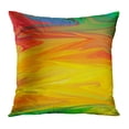 thumbnail image 1 of BOSDECO Orange Dynamic Abstract Colorful Summer Green Effect Action Artistic Bright Contemporary PillowCase Pillow Cover 16x16 inch, 1 of 1