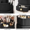 thumbnail image 2 of Organizador de Maquillaje Apilable, Soporte para Brochas de Maquillaje con Bandeja Organizadora de Maquillaje Giratoria de 360°, Estante para Soporte de CosméTicos (Negro), 2 of 5