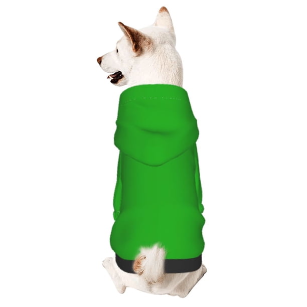 Fotbe Green Sudadera con Estampado para Perros Pequeños – Suéter con Capucha para Mascotas, Tela Suave de Forro Polar con Bolsillo-Medium
