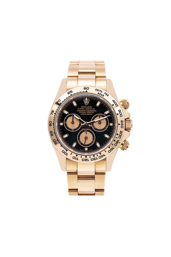 Pre-Owned Rolex Cosmograph Daytona 40MM 116505 Black Dial Tachymeter Bezel 18K Rose Gold Oyster Bracelet